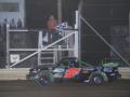 Shawn-Valenti-taking-the-checkered-flag-in-the-dirt-truck-A-main-on-8-22-20